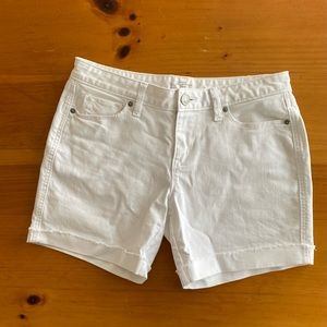 White jean shorts size 2 by Loft